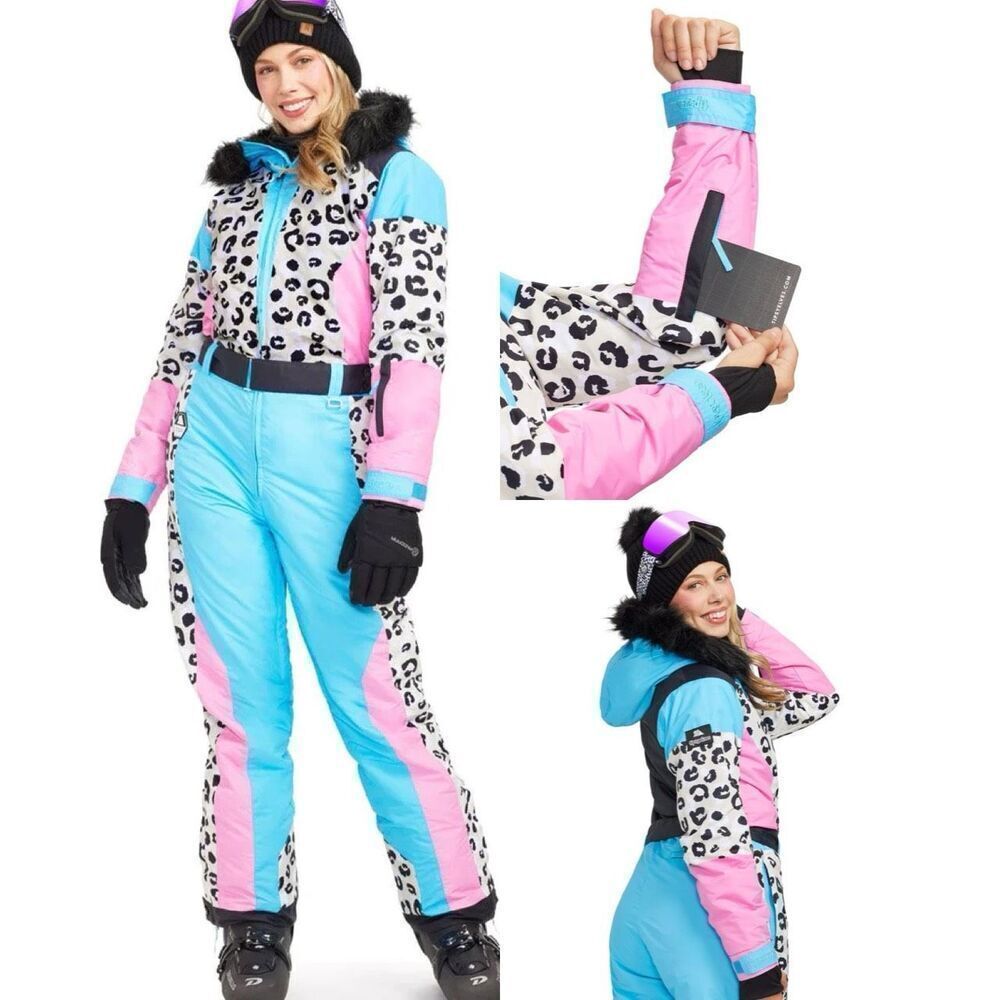 TIPSY ELVES NWT Women’s Snow Leopard SNOWSUIT Waterproof Athletic XS